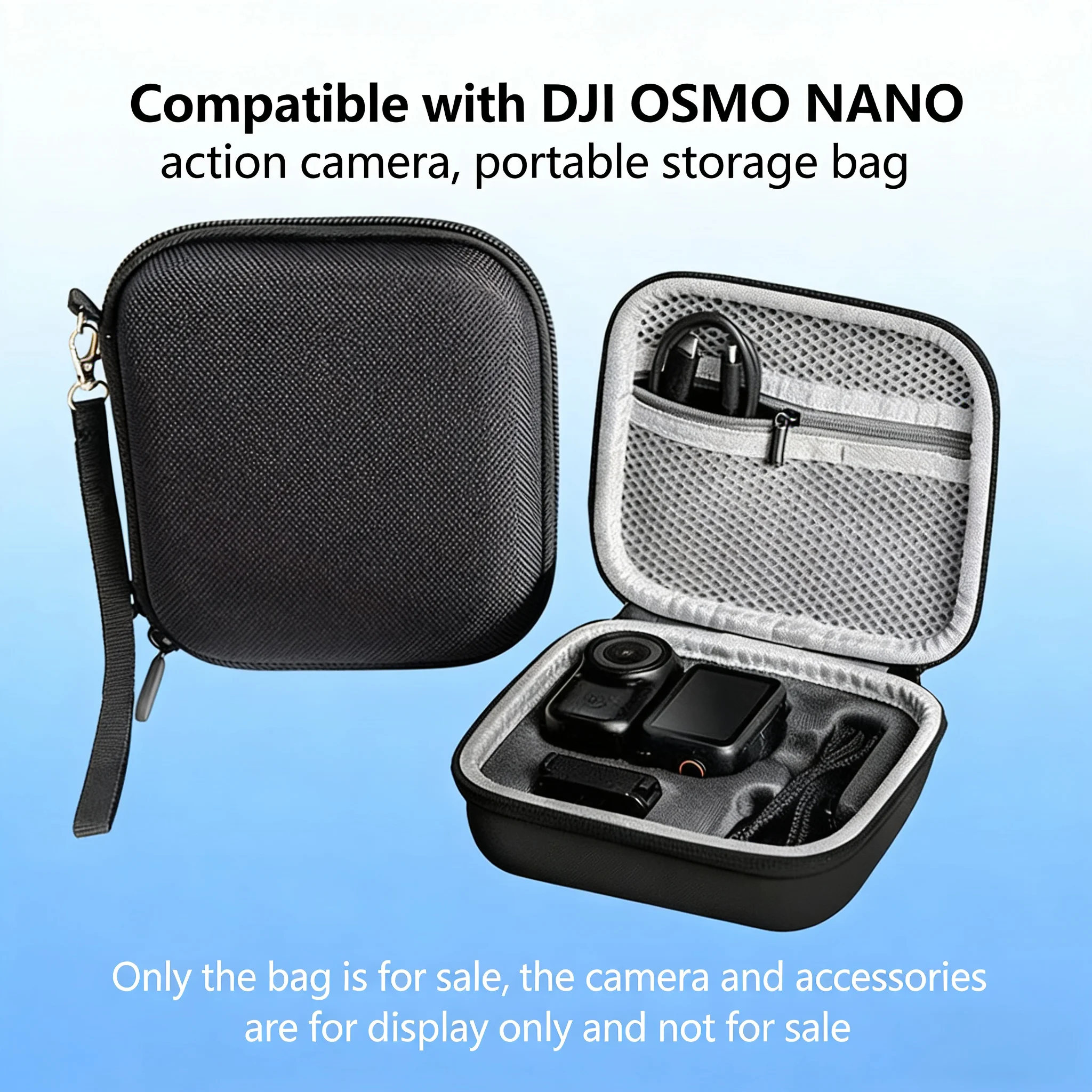 Osmo Nano Case, Schützende Tragetasche für DJI Nano Zubehör, Tragbare PU-Leder Aufbewahrungstasche für Reisen und Outdoor-Vlogging