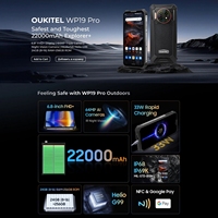 Oukitel WP19 Pro Rugged Phone 8GB+256GB 6.8inch FHD+ 64MP Camera 22000mAh MediaTek Helio G99 120Hz NFC 4G