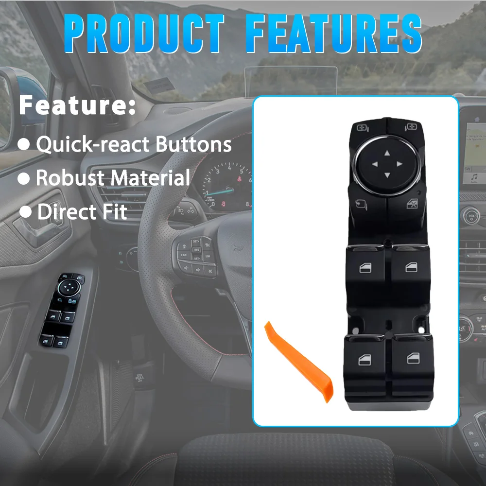 For Ford Focus Mk4 2019 2020 2021  Front Left Driver Side Power Master Window Control Switch Button  M1BT-14540-DC
