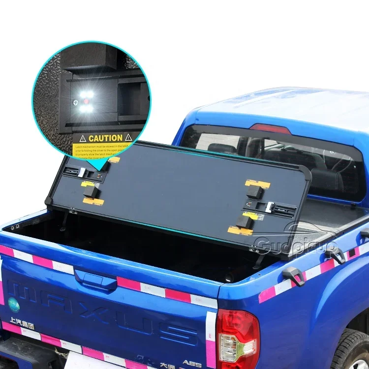 

Pickup Hard folding Aluminium tonneau cover F-150 Raptor truck bed cover for Ford Ranger t6 t7 t8 Wildtrak dodge ram 2500