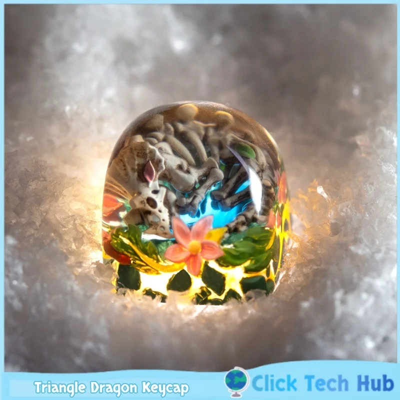 

Triangle Dragon Keycap Shrink Model Esc Creative Resin Key Cap Transparent Customized Mechanical Keyboard Keycap Gifts