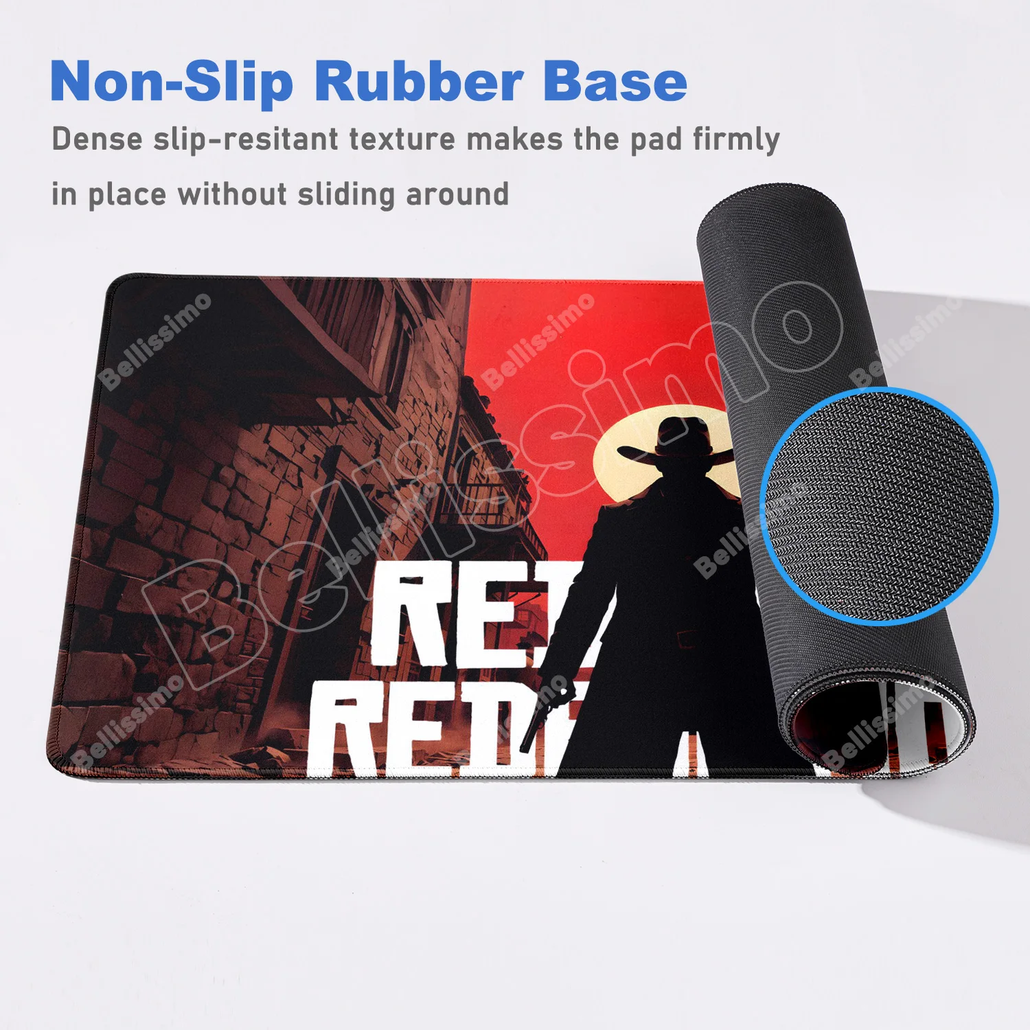 Game Red Dead Redemption 2 Mouse Pad Large Desk Mat Keyboard Office Rubber Game PC Non-slip Anti-fray Home Custom Best Mousemats