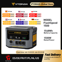 VTOMAN FlashSpeed 1500 Portable Power Station 1548Wh LiFePO4 Battery with 3000W Peak for Outdoor Camping RV Home Energy Power