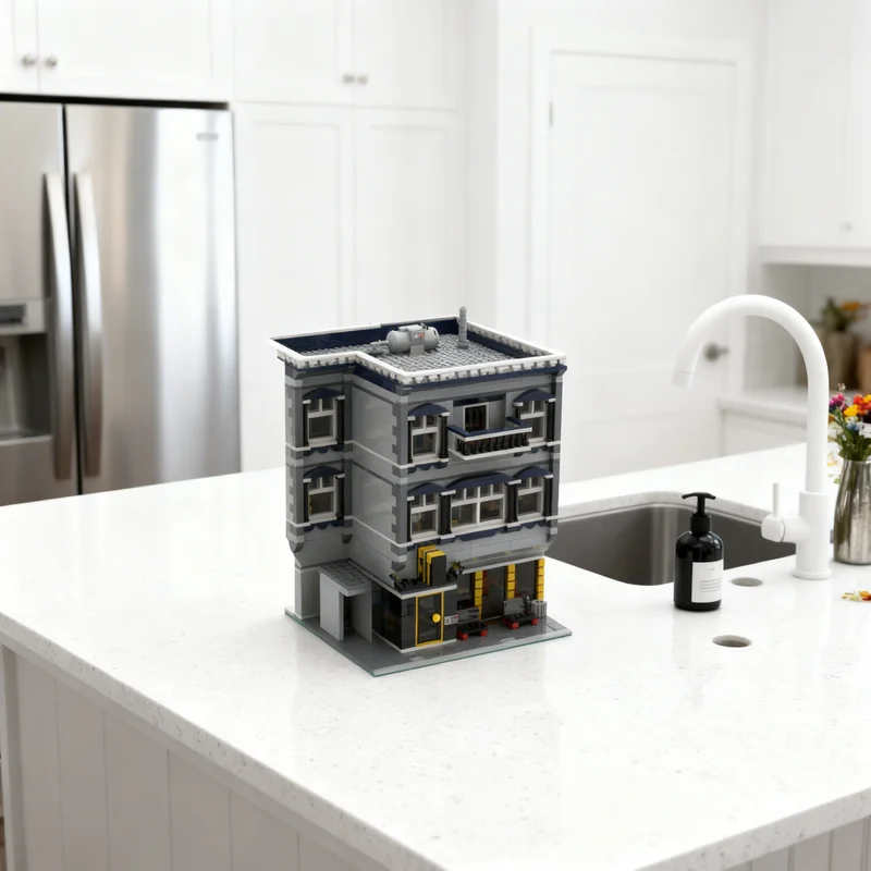 

3686 деталей MOC: Модульная модель фитнес-центра для строительства городского пейзажа, конструктор, подарок, креативный коллекционный декор, премиум-класс для взрослых