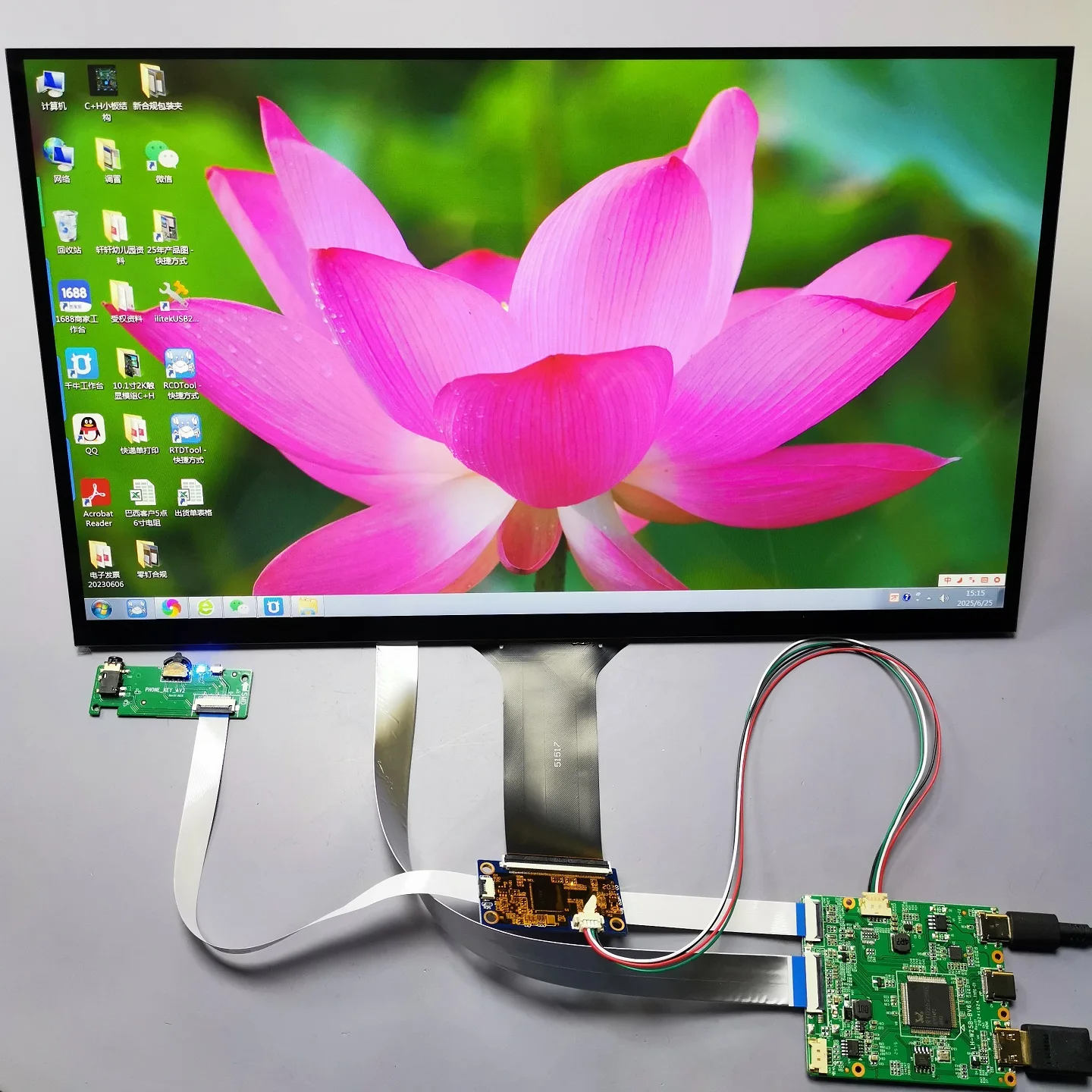 15.6 Inch Touch Screen Monitor Module Kit - USB-C + Mini HDMI All-in-One Cable, IPS FHD 1080P, 10-Point Capacitive Touch, Built-