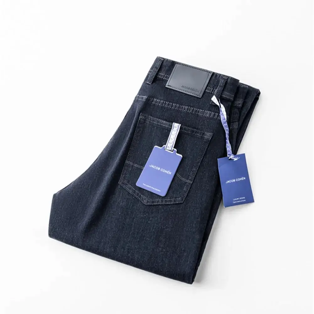 

BLLIYOSS Men 2026 New Spring summer slim fit cotton stretch jeans Loose straight Leg Version Embroidery High Quality size: 31-38