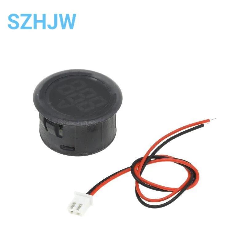 DC 4-100V LED Digital Display Circular Two-wire Voltmeter DC Digital Voltmeter Head Display Reverse Connection Protection Tools