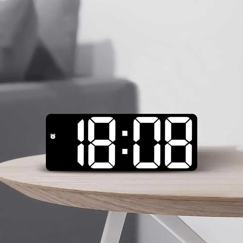 Color LED Wall Clock Electronic Product Eleksmaker Digital Clock Brightness Adjustable Number Consumer Electronics Alarm Clocks