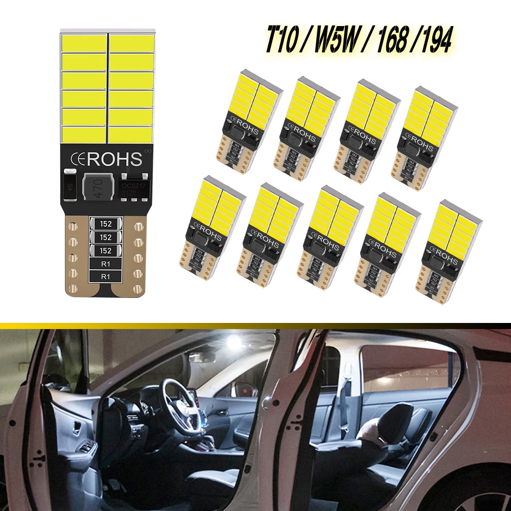 T10 W5w 5w5 194 168 LED Canbus Superhelle 2825 2827 2821 2721 Seitenlichter Glühbirnen für Autoinnenraum Diodenlampen Auto für VW T5 T4