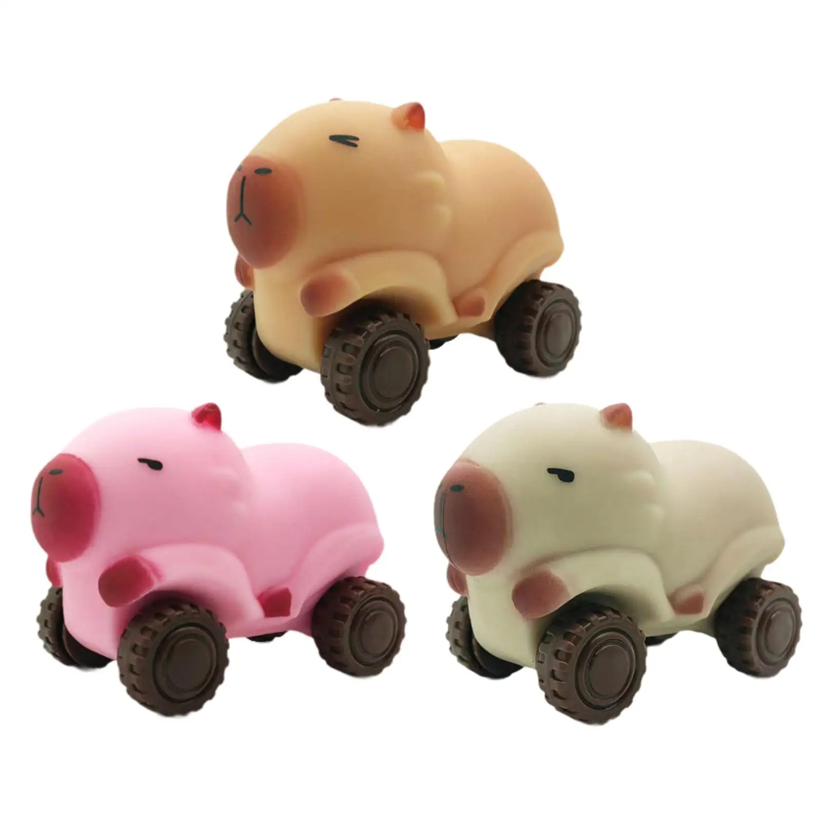 Capibara Tirare Giocattolo Tirare Indietro Auto Del Fumetto Unico Desktop Decor Capibara Sand Slider Sensoriale Agitarsi Auto Giocattolo per I Bambini Ragazzi Regalo