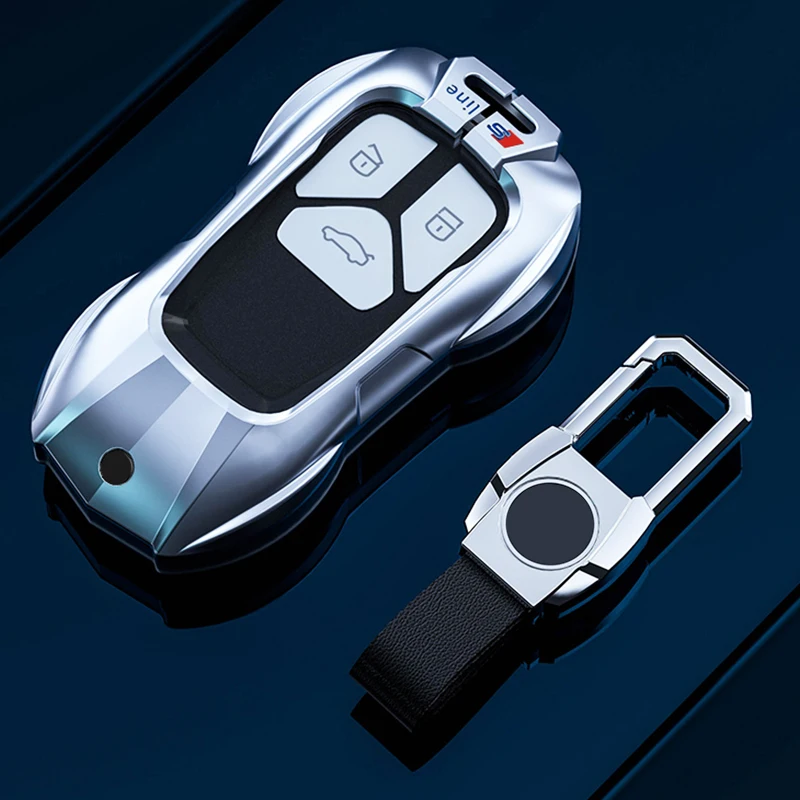 Boutique Fashion Car Key Case Cover Zinc Alloy Car Key Shell Keychain for AUDI A3 A4 A5 A6 A7 A8 S4 S5 Q2 Q2 Q5 TT TTS RS 4M 8W