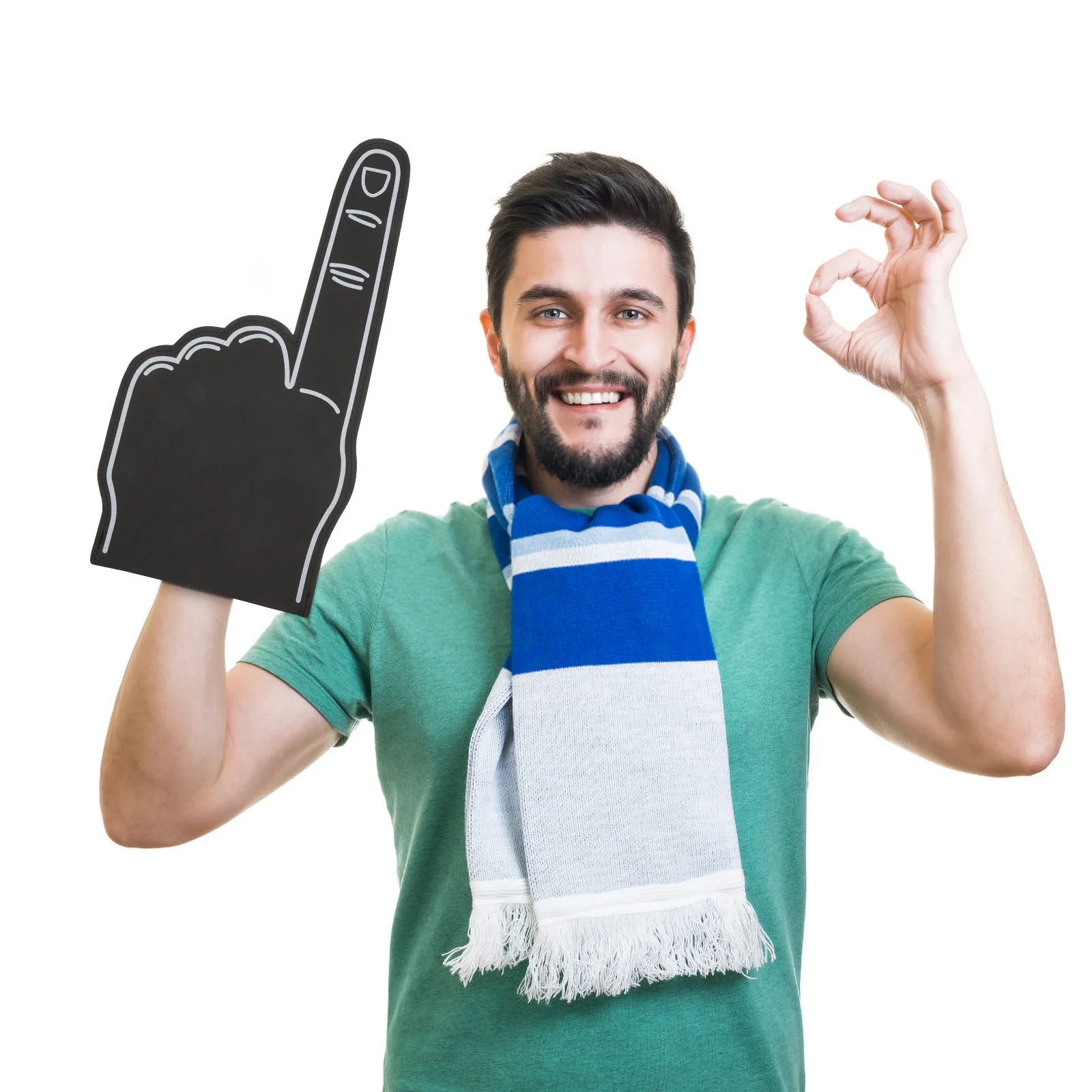 8 Pcs Eva Palm Foam Hand Gloves Fingers for Sports Fan Cheerleading Football Party Favors Pompom