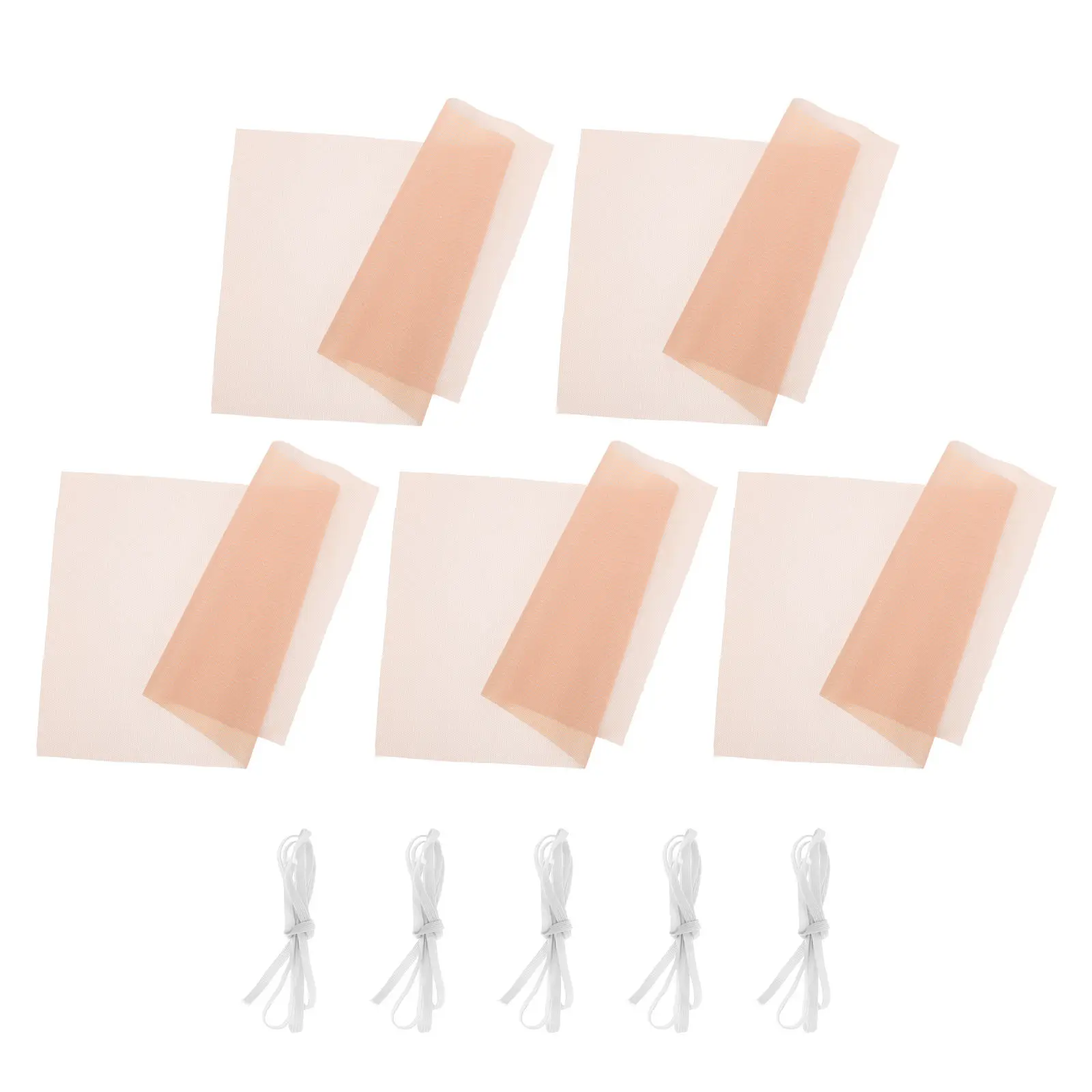 5Pcs Bjd DIY Hair Net Base Protective Inner Cap Stretchy Liner for Precise Hair Styling Costume Base