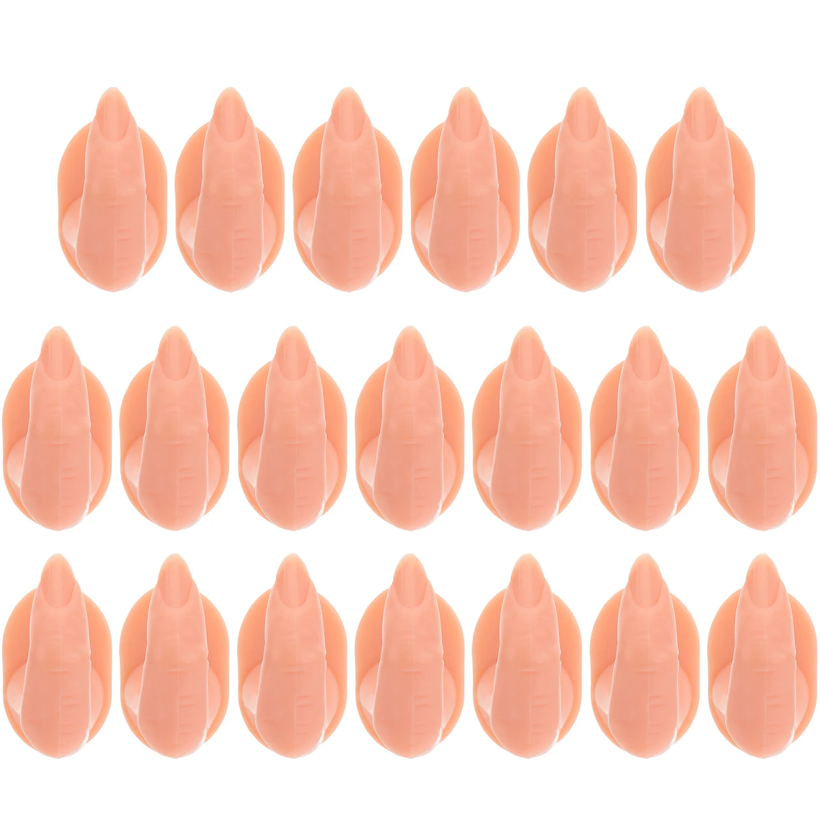 20 قطعة أصابع الممارسة لمسمار الفن أعلى درجة المواد المحمولة مانيكير التدريب أداة المبتدئين كاذبة قالب الاصبع مسمار نصائح #4