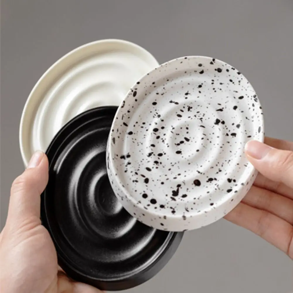 Desktop Shelving Ins Ceramic Soap Dish Nordic Simple Oval Soap Box European Style Solid Color Drain Rack Bathroom Supplies