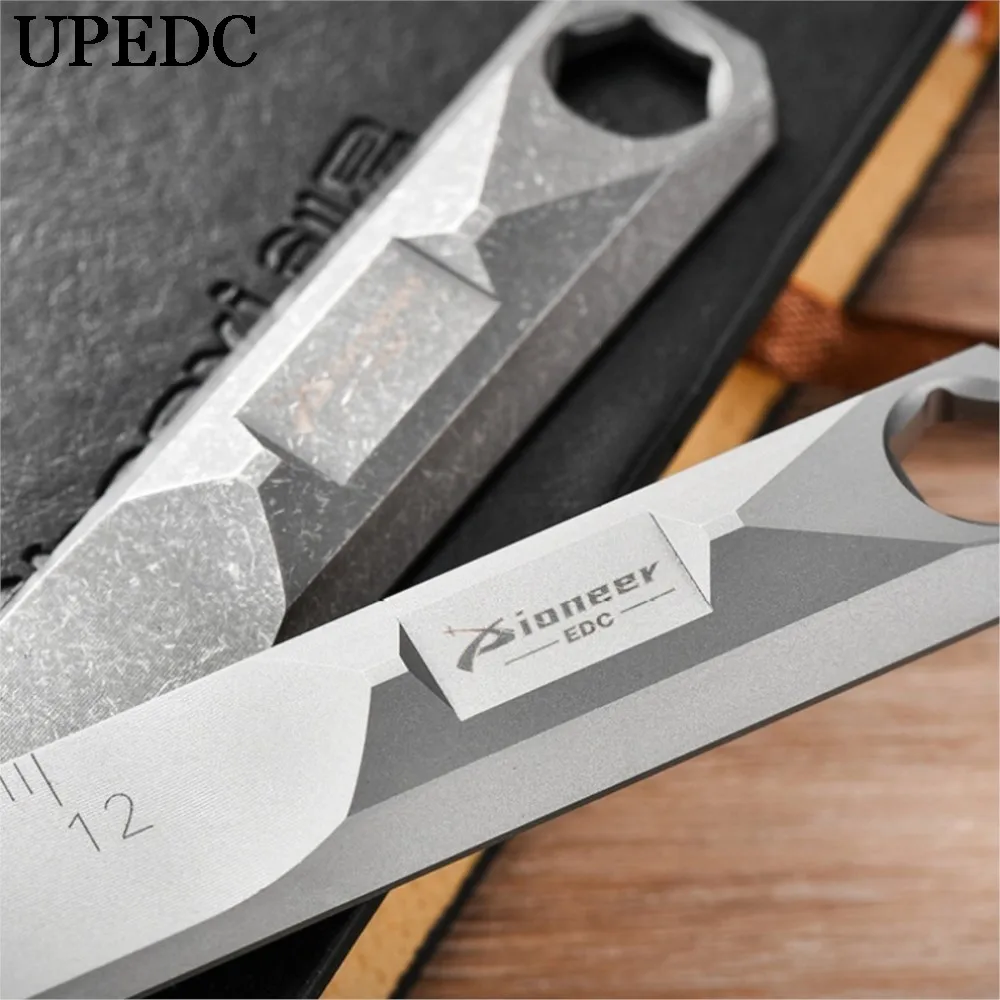 UPEDC Titanium Alloy Ruler EDC Outdoor Tool Crowbar Wrench Multifunctional Tool Pry Bar EDC