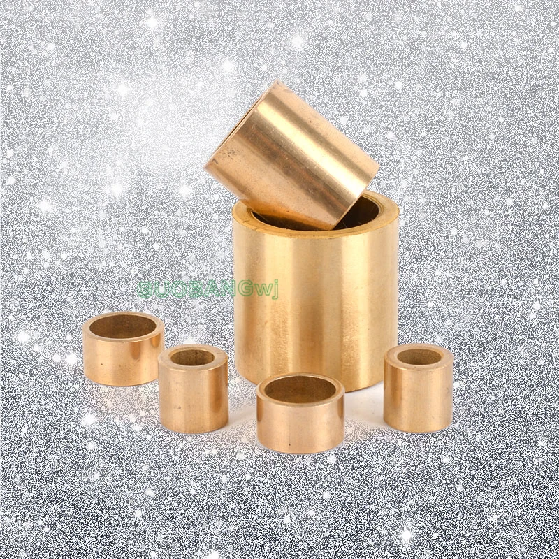 Powder Metallurgy Copper Based Oil-Embedded Bearing Wear-Resistant Bush Sleeve ID 2mm-32mm Self-Lubricating for Motor Gearbox