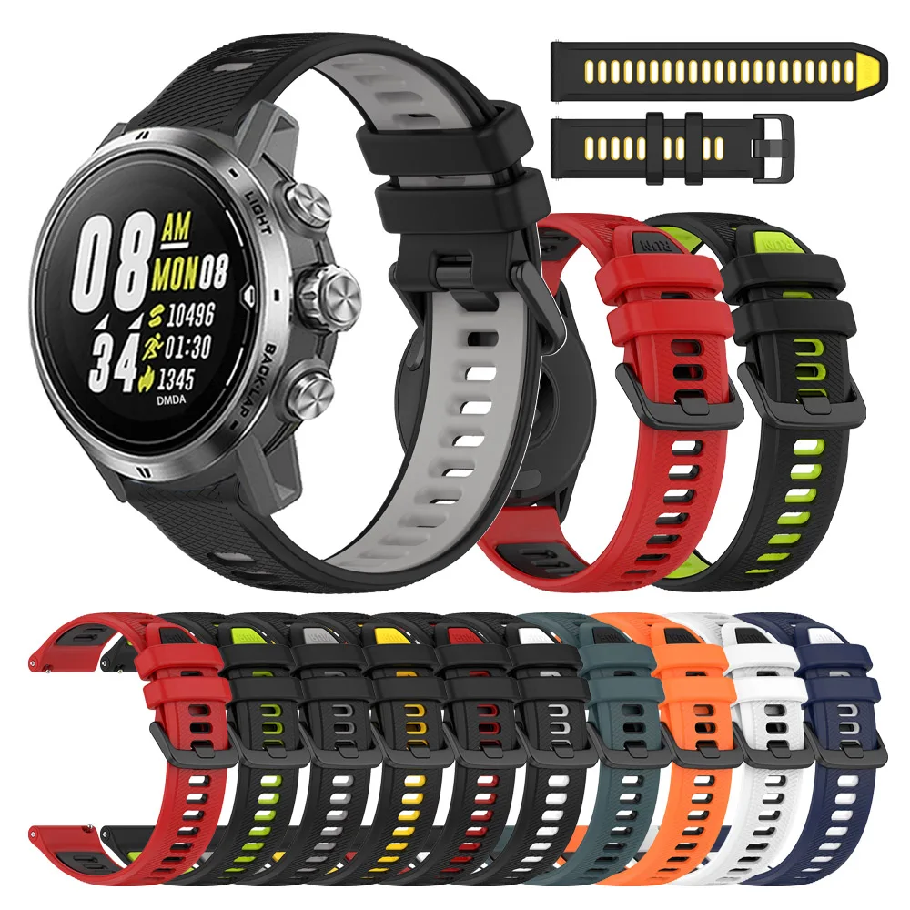 สายซิลิโคนสำหรับกิจกรรมกลางแจ้ง20 22มม. สำหรับ coros STRAPS APEX 2 Pro 46มม. 42มม. สายนาฬิกาข้อมือ Pace 3 2สายรัดข้อมืออุปกรณ์เสริมเข็มขัด Correa
