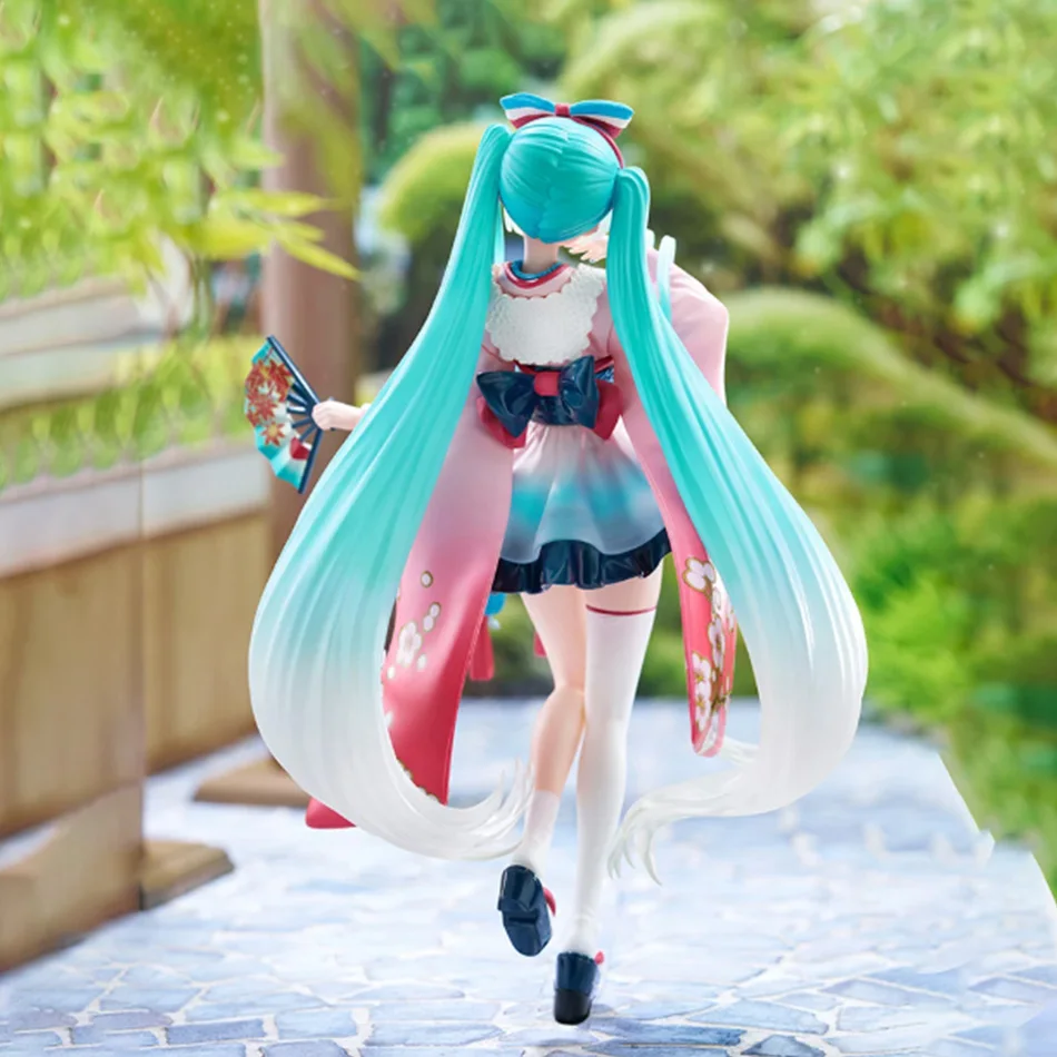 Hatsune Miku Desktop Niedliche Actionfigur 18cm Neko T-Shirt Version Anime-Figur Kawaii Mädchen-Modell Spielzeug Geschenk – Detail 8