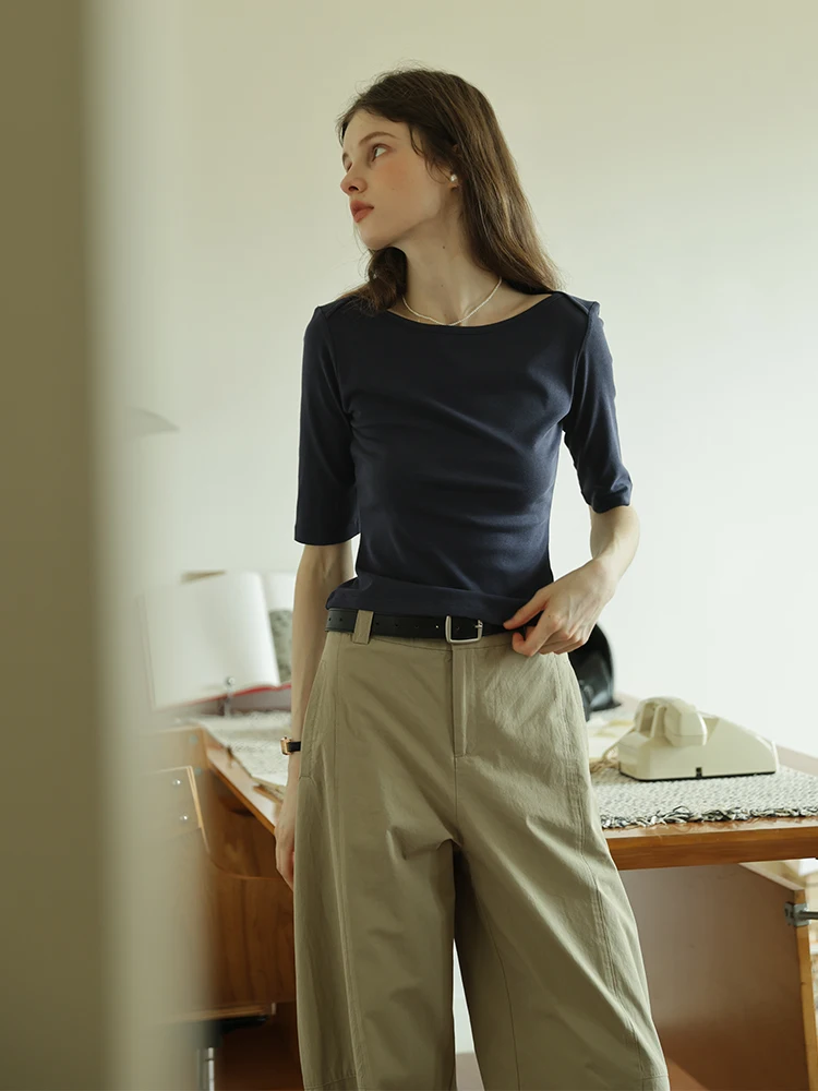 

Весна также белая винтажная футболка Ne Slim Fit Five Sve, женская осенняя новая простая футболка High nce Sensation mid S...