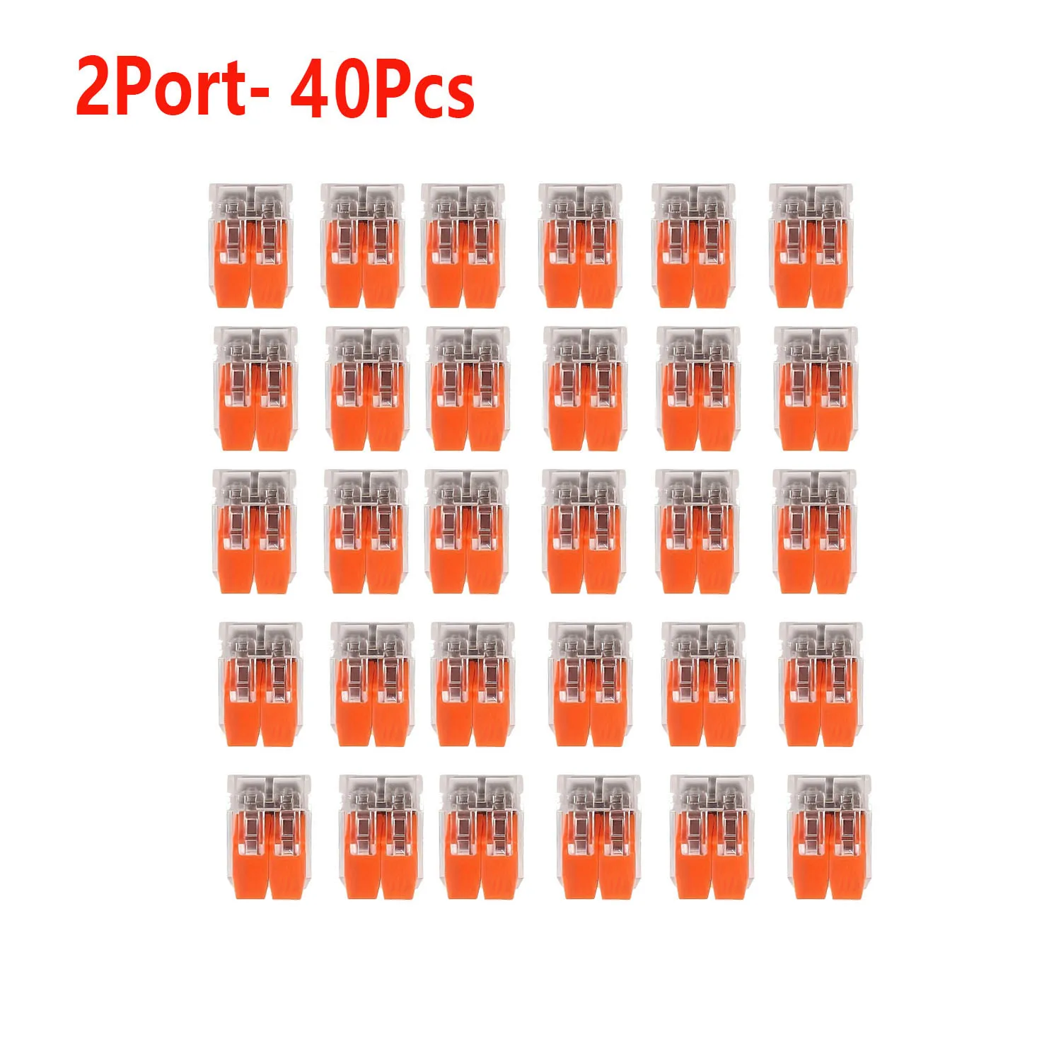 30/40 Stück orangefarbene Kombinations-Kabelverbinder mit 2/3/4/5 Anschlüssen, Schnellkabel-Verbindungsanschlüsse mit elektrischer Ummantelung