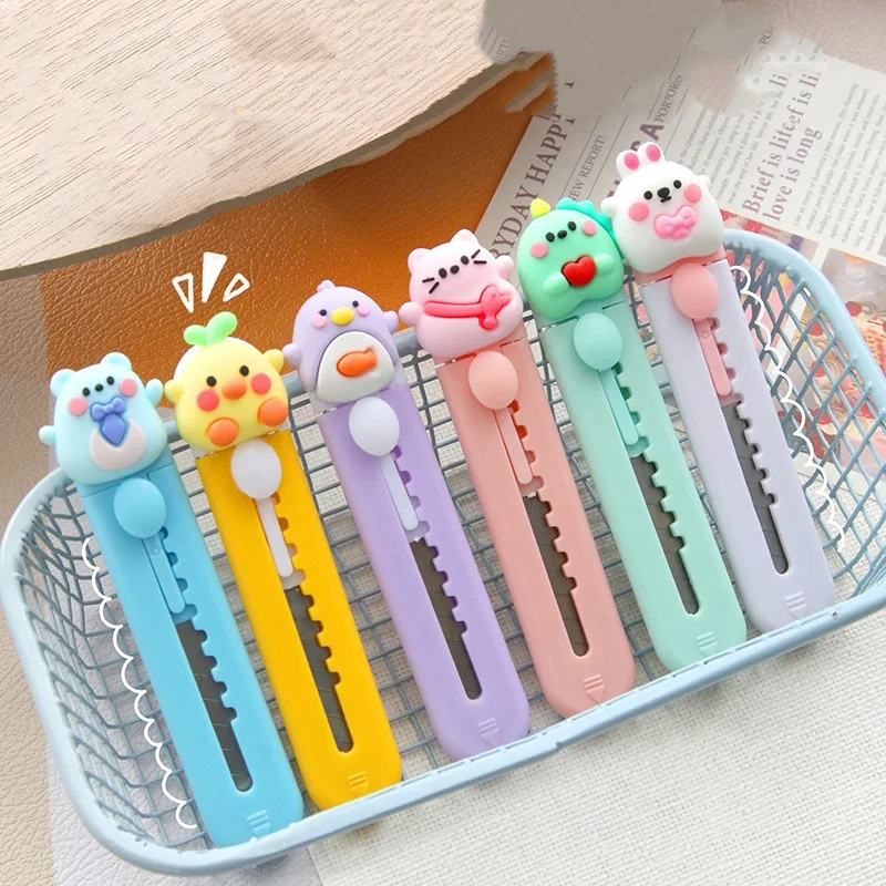 Coltello multiuso portatile Taglierina in lega Mini frutta carina Animali Lettera Busta Apri Coltellino per posta Forniture per ufficio scolastico