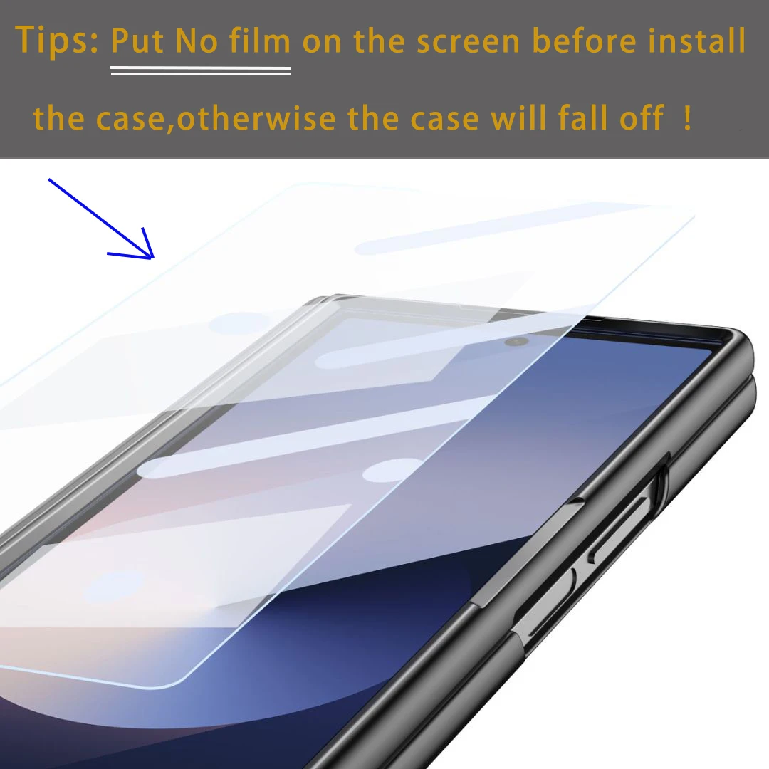 Phone case with S Pen for Galaxy Fold6 Fold5 Built in Screen Protector Phone Cover with Foldable Kickstand Fold7 Fold4  Cover - Image 6