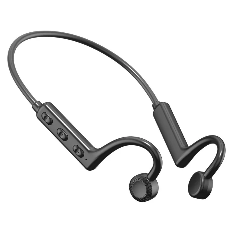 New KS19 Bone Conduction Bluetooth Earphone Neckband Non In Ear Sports Anti-Sweat Headphone Listen Musice Gaming Universal