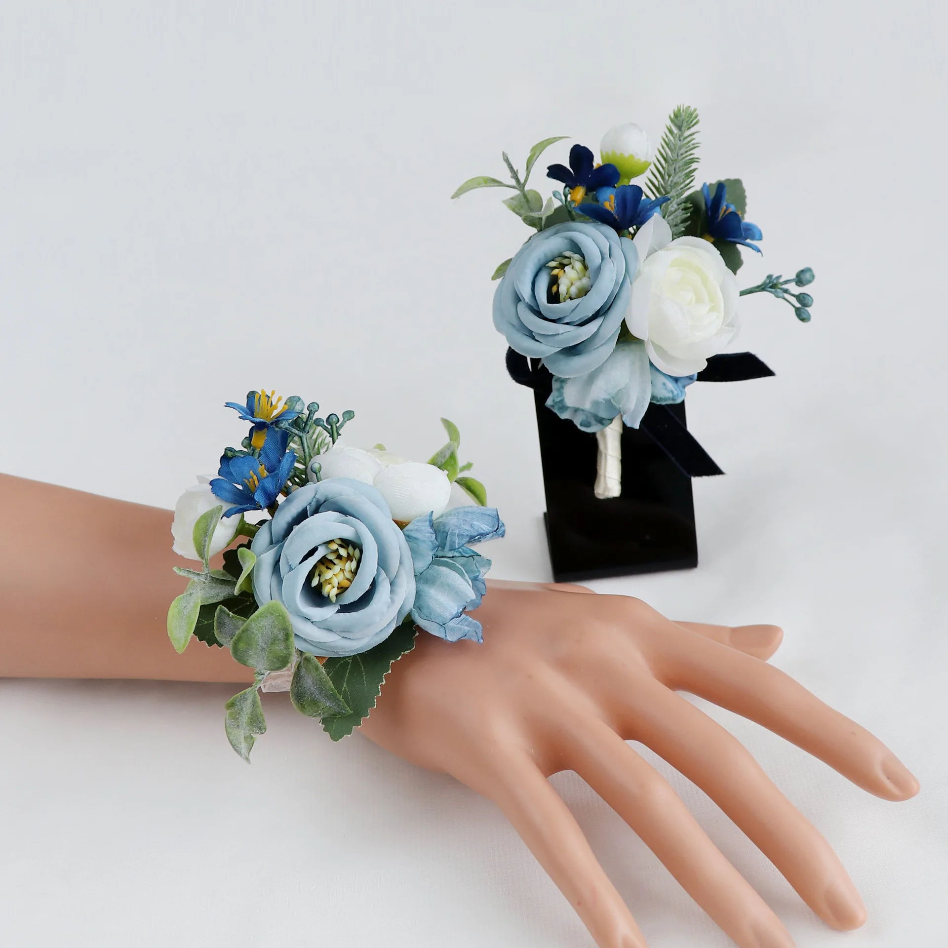 Boutonniere And Wright Corsage Wedding Flower Bridegroom Bust Imitation Flower Business Celebration Guest Blossom sisters