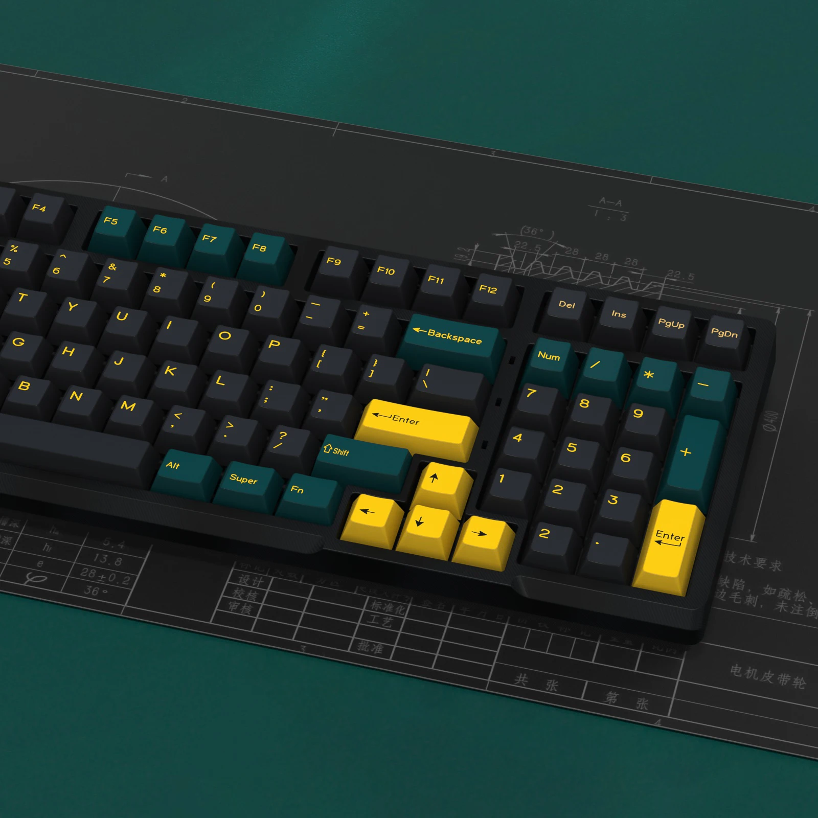 Imagem -06 - Kbdiy-gmk Marrsgreen Keycap Perfil Cereja Tiro Duplo Pbt Iso Faça Você Mesmo Gamer Kit Teclado Mecânico Gaming Point