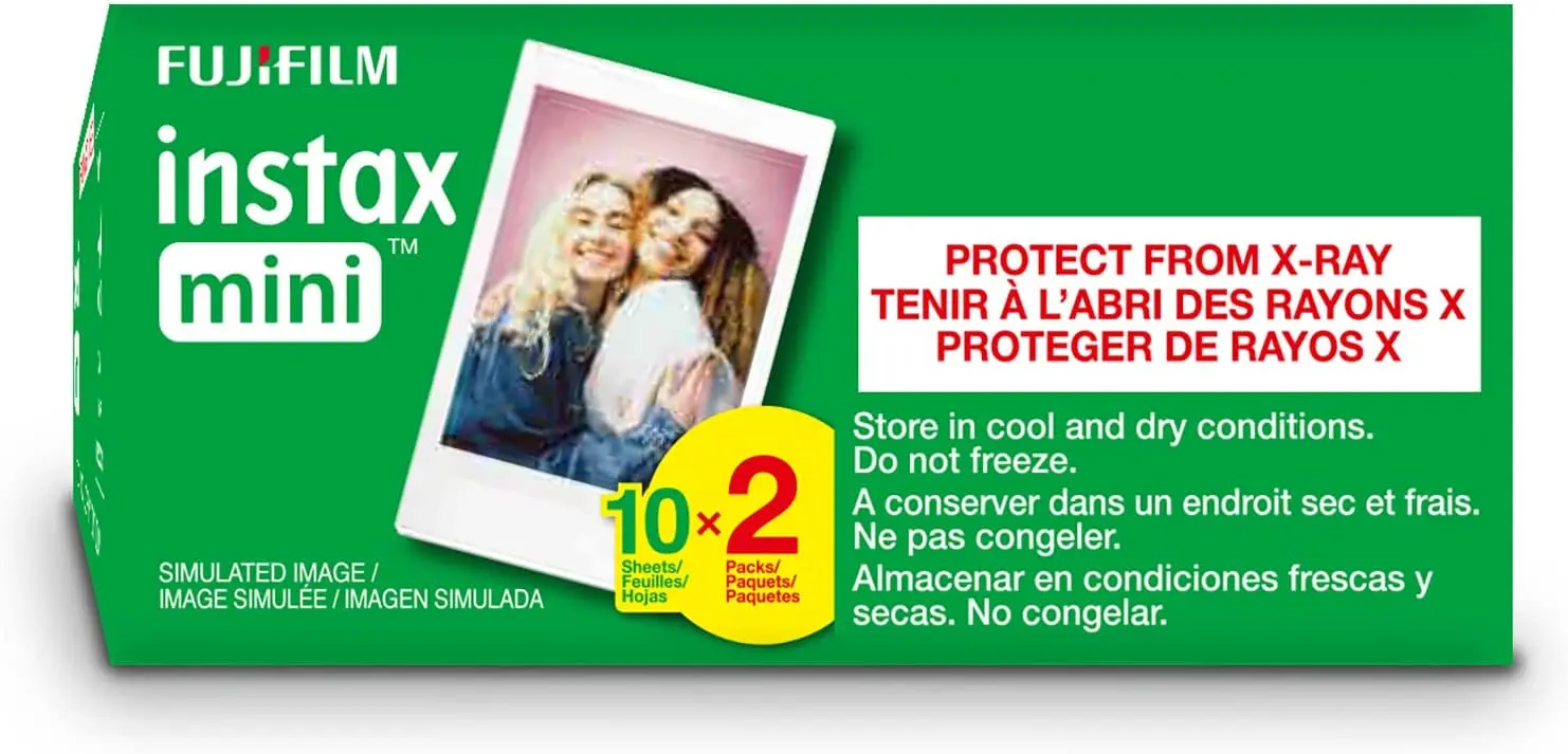 Imagem -06 - Fujifilm Instax Mini Filme Instantâneo Pacote Duplo Branco