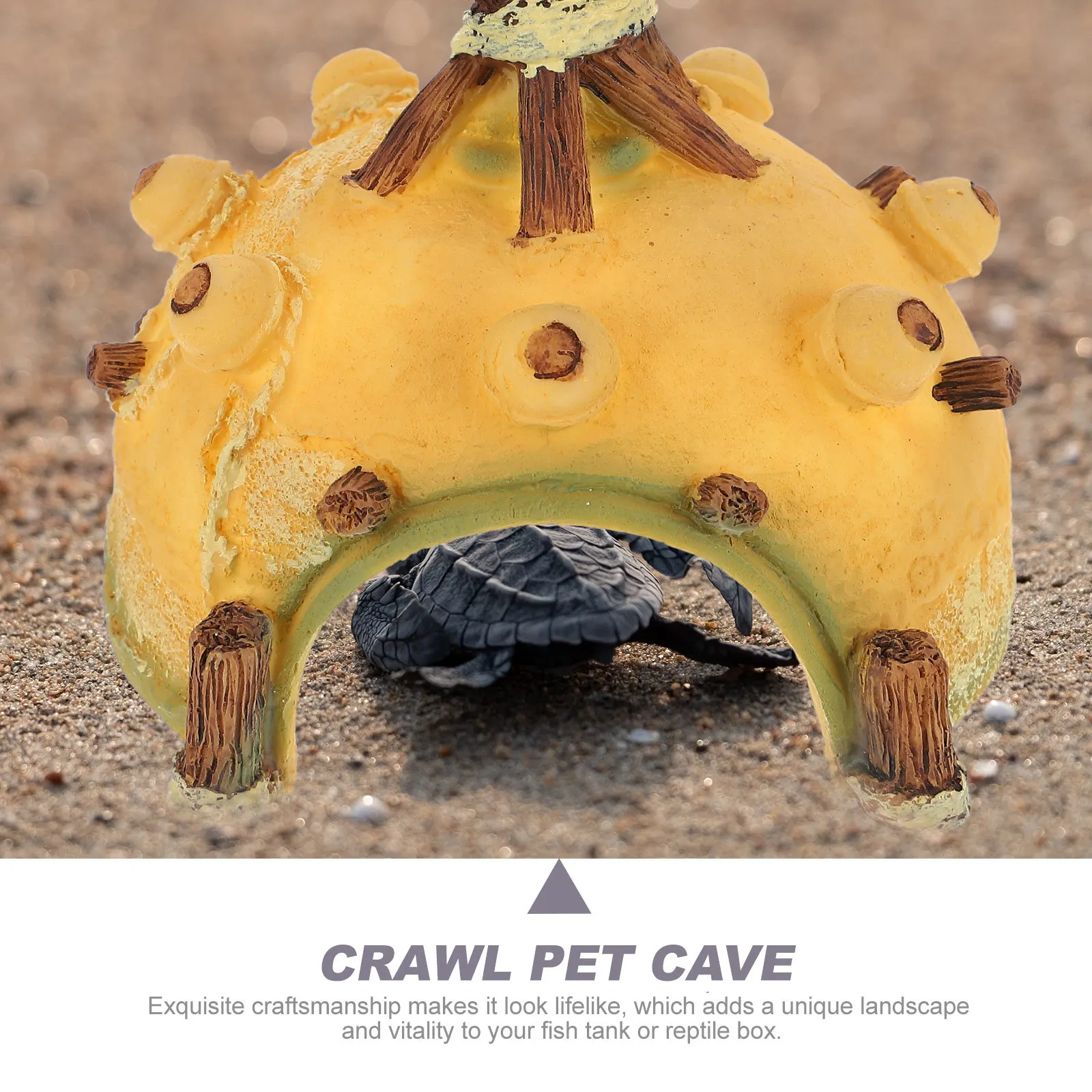 

Resin Aquarium Ornament Fish Hideout House for Reptile Box Decor Tank Shelter Realistic Texture Long-Lasting Color