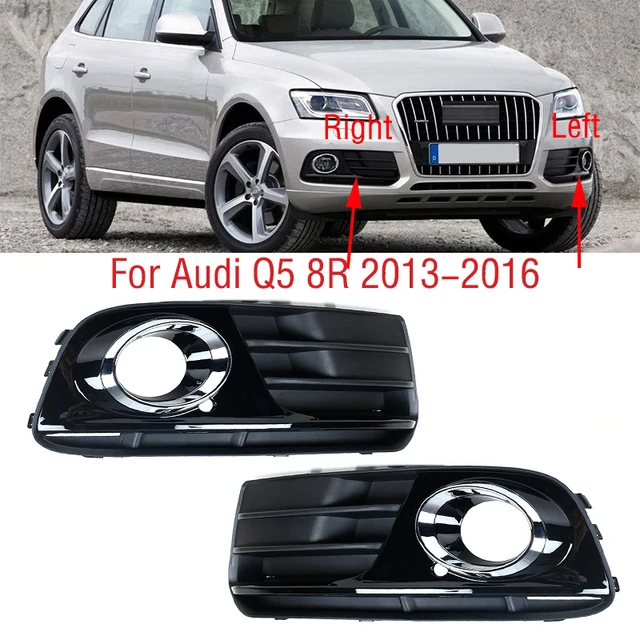 アウディQ5 8R 2013 2014 2015 2016車のフロントバンパーフォグライトランプグリルカバーフレームトリムフードキャップ蓋 -  AliExpress