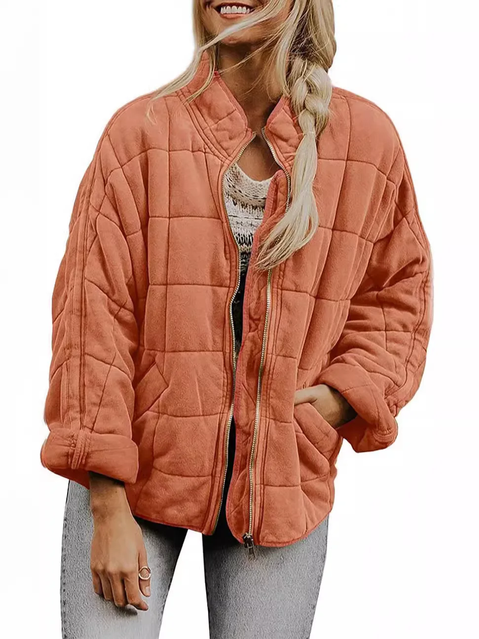 2025 Winter New Urban Leisure Quilted Jacket Loose Collar Jacket