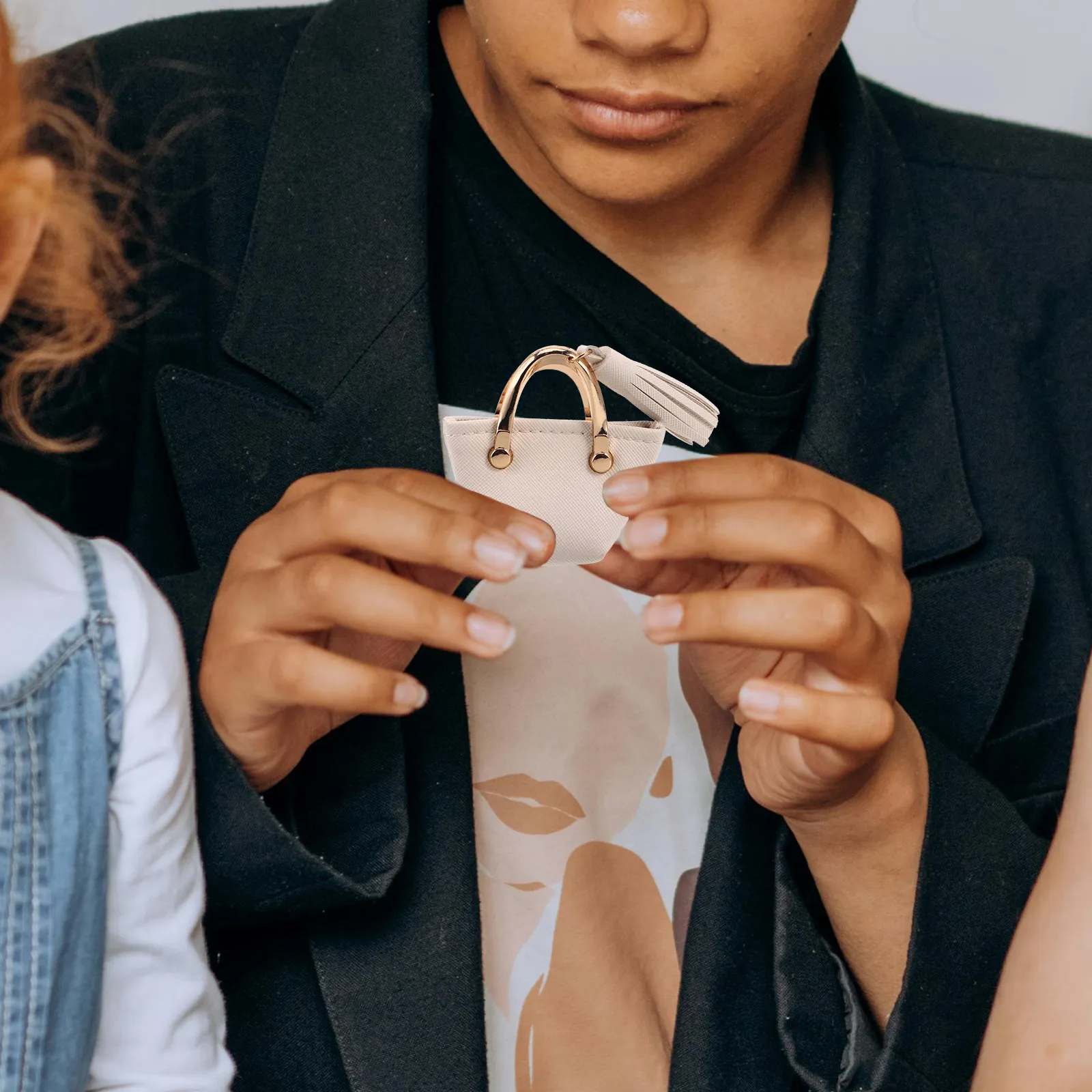 

Mini Creative Handbag for Soft Touch Openable Design Fashion Accessory for Dress Up Role Play Miniature Purse Dollhouse