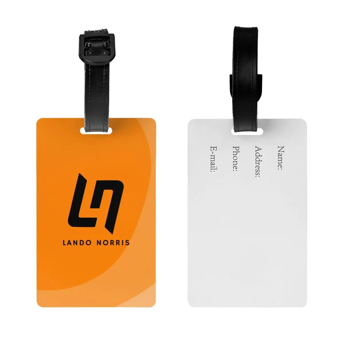 L-Lando Norris Luggage Tag Motorcycle Racing Suitcase Baggage Privacy Cover ID Label