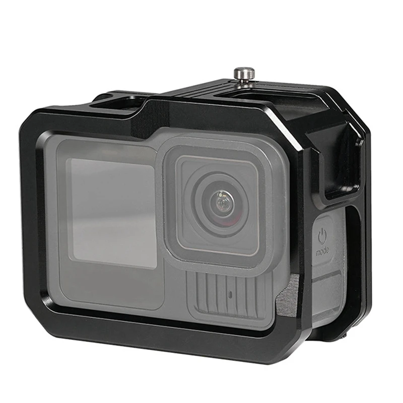 ELECT-Magnetic Camera Cage Quick Release With Cold Shoe Mount Protective Frame Aluminium For Gopro 13/12/11 Action Camera