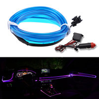 1/5M EL Wiring Neon Strip Car Interior Led Decorative Lamp Bar for Auto DIY Flexible Ambient Light USB Party Atmosphere Diode