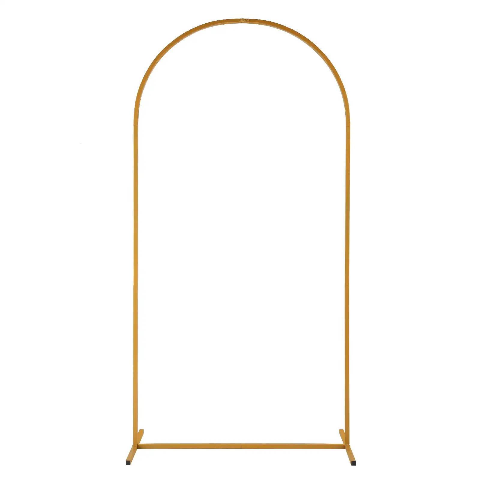 100x200cm for wedding Iron Arc Roof Door Frame Water Bag with Floor Nails - Golden Yellow Decorative Arch