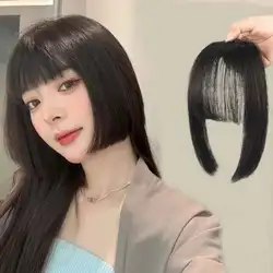 Perruque princesse coupée en cheveux synthétiques, sans trace sur le haut de la tête, augmentation du volume des cheveux, patch de cheveux, morceau de perruque anime japonais