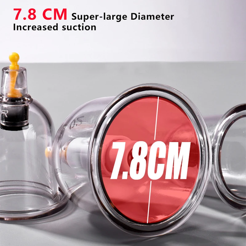 12 Jars Chinese Medicine Vacuum Cupping Professional Therapy Set Skin Massage Slimming Body Fat Burner Smart Cupping Cellulite