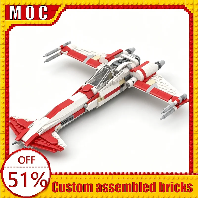 

585PCS Hammerhead Modified Z‑95 Headhunter War Series Custom Starfighter MOC Model Building Blocks DIY Assembly Educational Gift