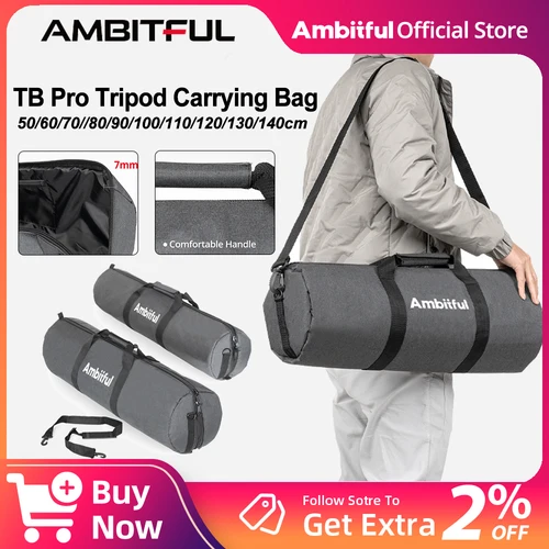 50/60/70/80/90/100/110/120/130/140cm monopié trípode funda correas de hombro portátiles bolsa de transporte TB PRO para monopié de cámara acolchado