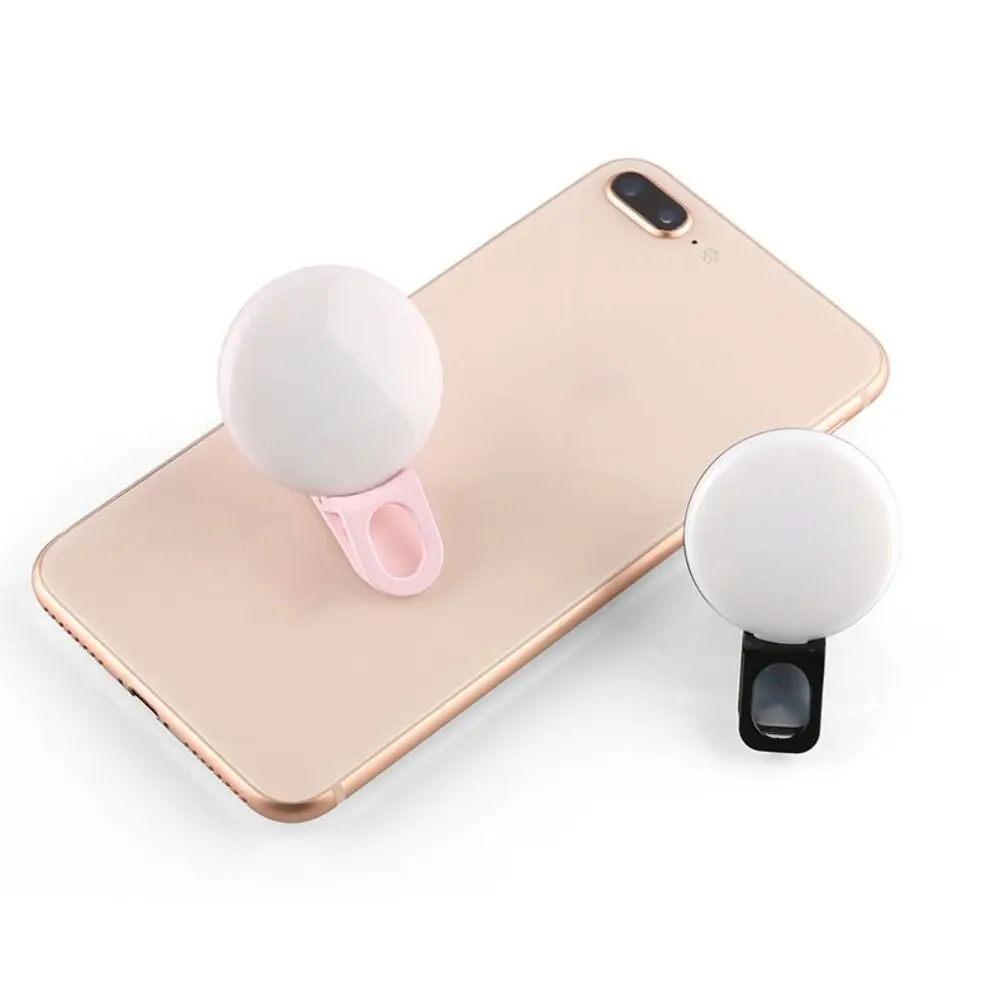 Nowe mody akumulatorowe lampki do selfie lampa błyskowa LED przenośna Mini Selfie lampa pierścieniowa klip PC oświetlenie obiektywu telefonu dziewczyna