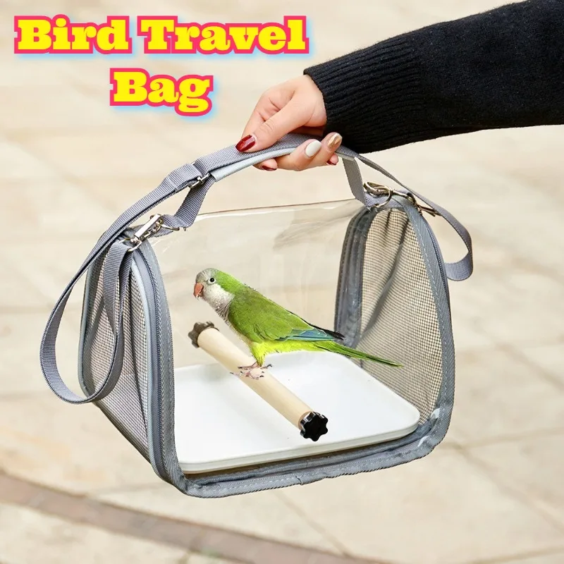 

‌Travel Portable Parrot Backpack Carrier Small Bird Pet Outgoing Bag Pigeon Lizard Compact Cage Lightweight Breathable Supplies