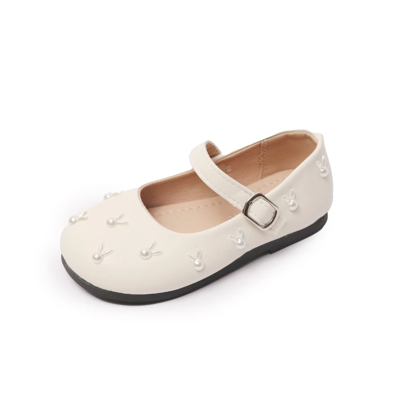 2025 الأطفال أحذية من الجلد للفتيات الخريف موضة جديدة الكورية نمط لينة أسفل المضادة للانزلاق تنوعا فستان الأميرة الأحذية