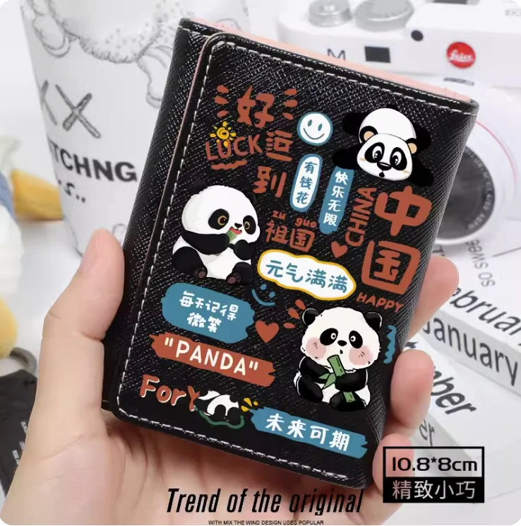 

Anime Panda Fashion Wallets PU Purse Card Coin Hasp Money Bag Cosplay Gift B018