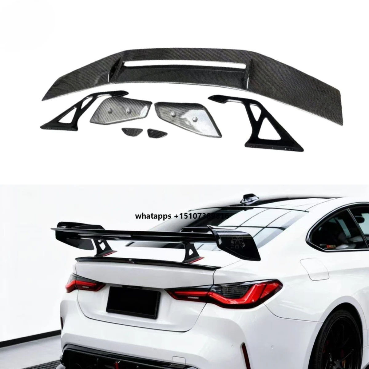 

High Quality AD Style Dry Carbon Fiber Rear Trunk Wing Spoiler for G80 G82 M3 M4 Car Accessories Perfect Fitment