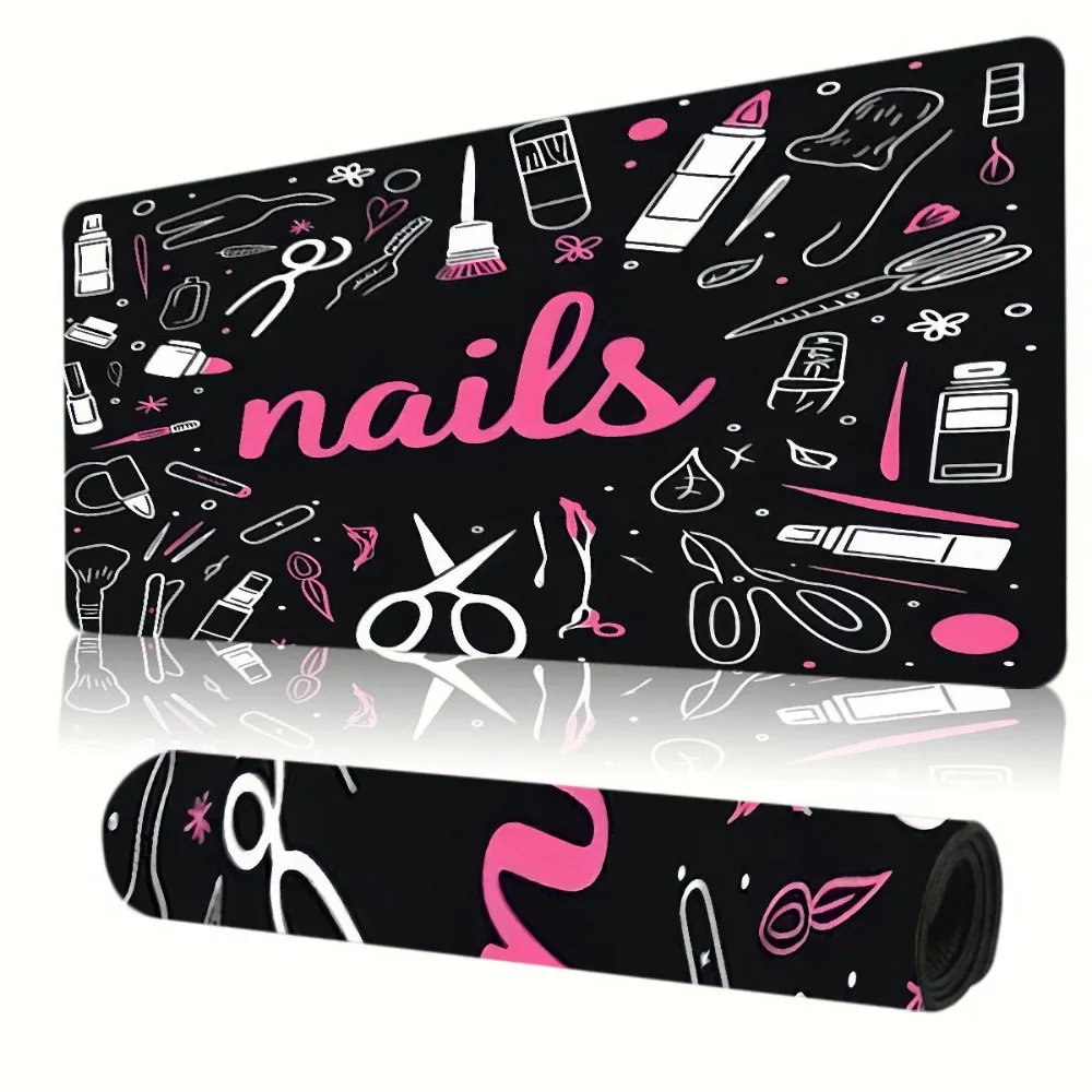 Nail art tool mouse pad / keyboard pad, with anti-slip rubber base alfombrillas gaming mousepad profissional tapis de souris