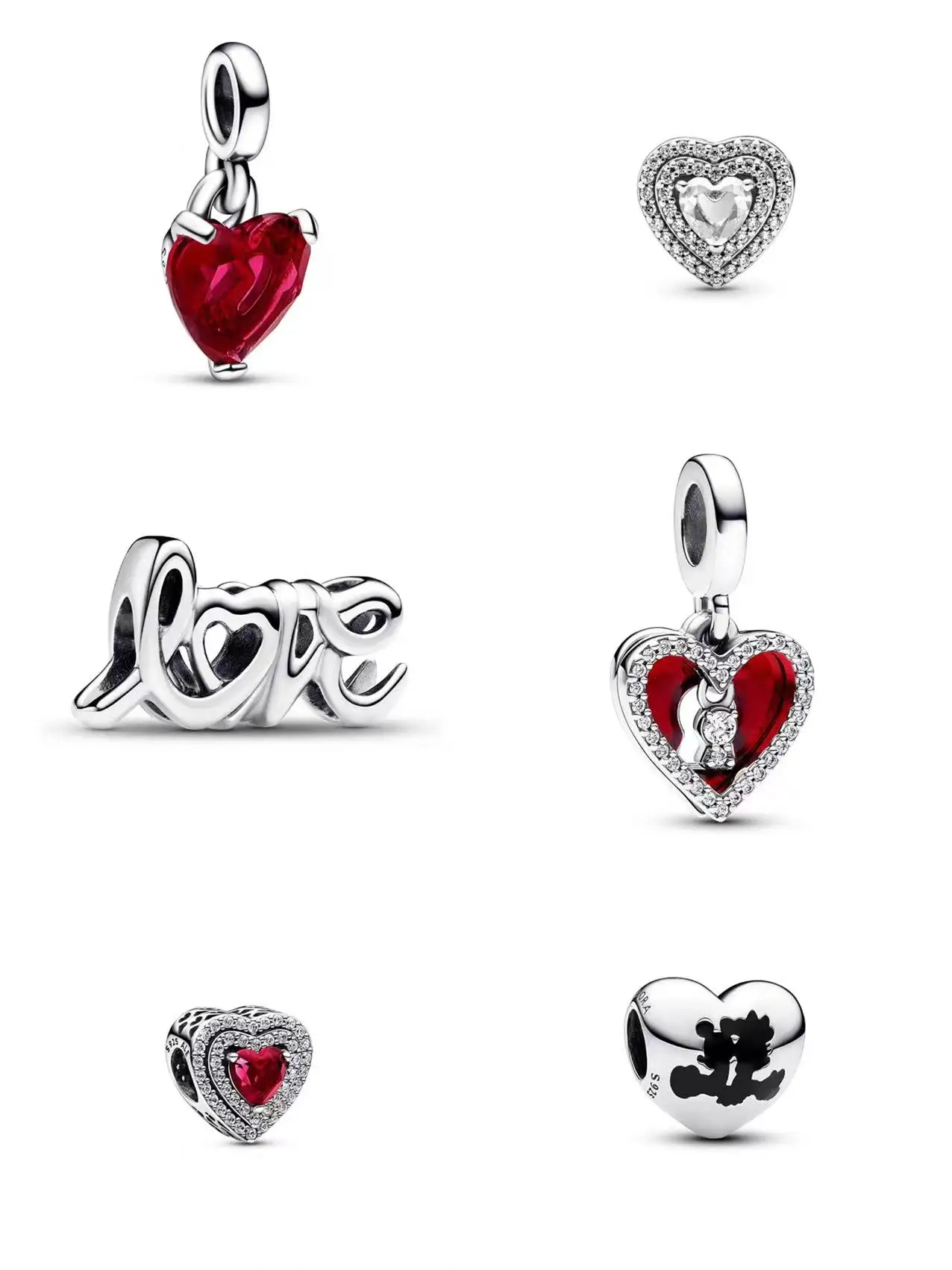 

New Pan Zhuzi S925 Pure Silver Christmas Pendant DIY Jewelry Accessories